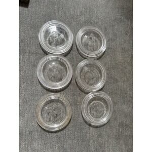 6 Vintage Ball Glass Inserts For Regular Mouth Canning Jars 2 1/2" Set3